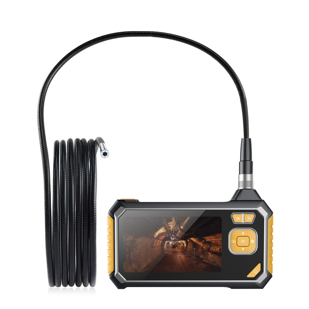 1080P 4.3 Inch LCD Screen Handheld Portable Borescope Waterproof Endoscope Inspection Endoscope Camera Snake/Hard Cable Otoscope