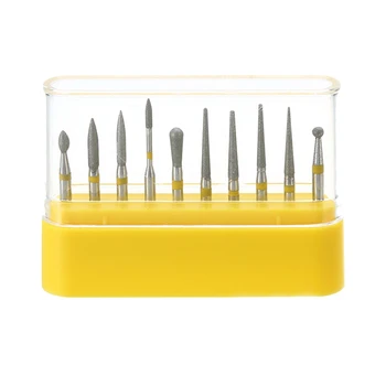 

10Pcs Dental Diamond Burs Durable Drill Dental Burs for High Speed Handpiece Medium Durable Dental Tools Dental Grinding Bit F
