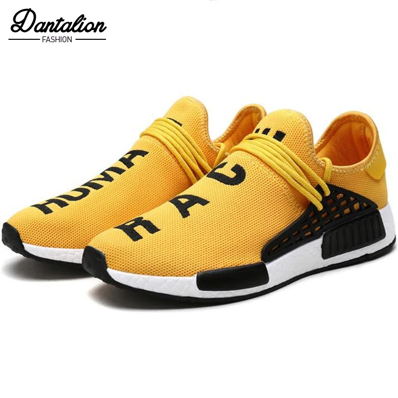 

2018 wheresroad Human Race Yellow Casual Shoes Men's Comfortable Fashion Sneakers Light Summer Spring Man Ultra Boosts size39-47