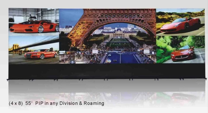  8x4 LG 55inch panel 0mm bezel Spliced lcd video wall Video Surveillance CCTV Monitor large computer