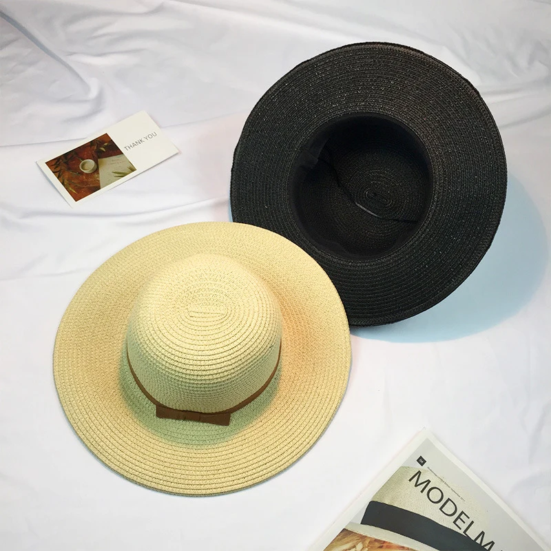 2017 Straw Hat Visor Hat Panama Ladies Summer Sun Hats For Women Classic Folding Beach Bow hat Brim Chapeau Sombrero Wholesale
