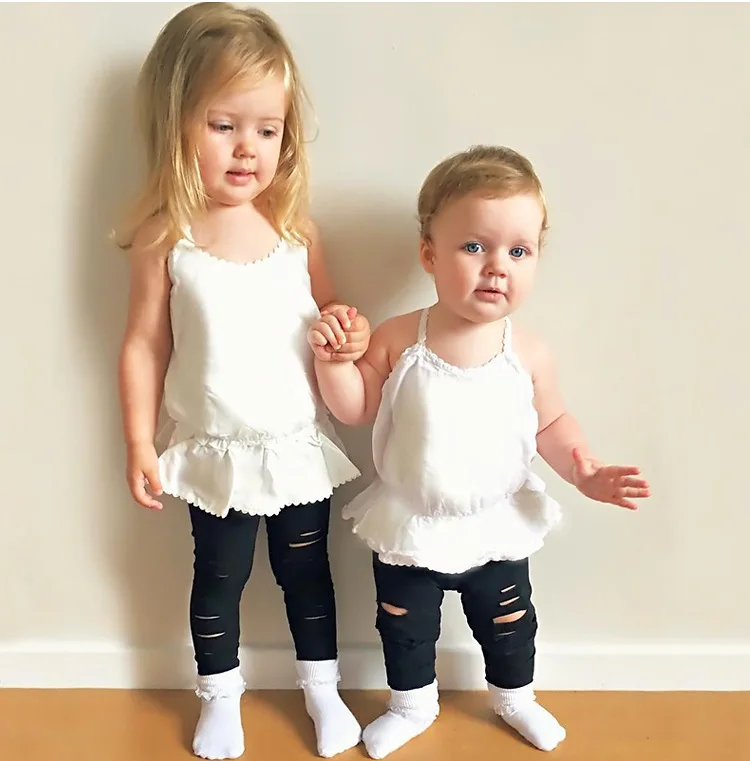 

[Bosudhsou] tn-1 Summer shirt Girls Solid Cotton Kids Shirt Girls Sleeveless Baby Girl shirt Children Clothing Strap
