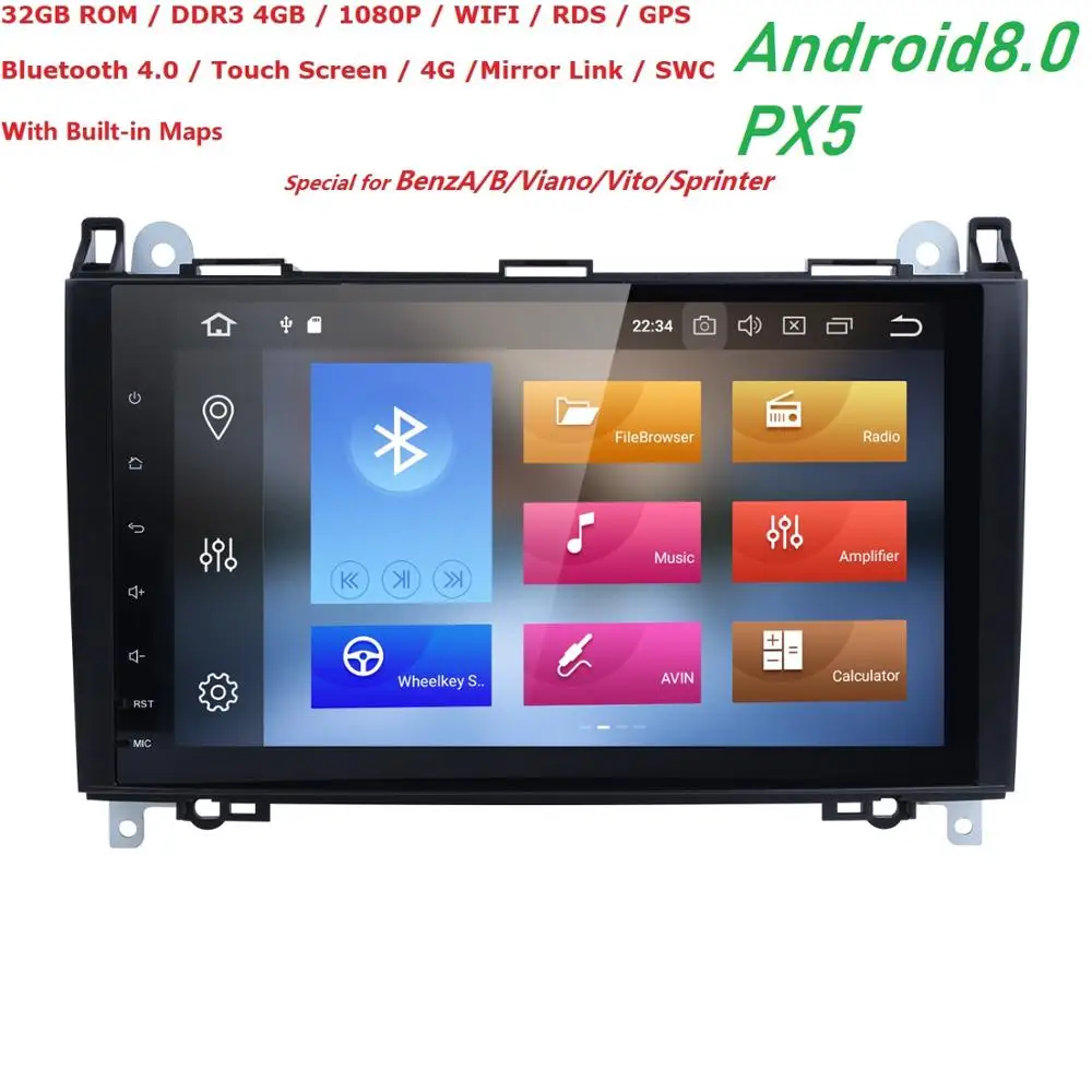 

OCTA core 9 Inch 2 Din Car Multimedia player GPS Auto radio For Mercedes/Benz/W169 W245 W639 W906 Sprinter B160 B170 B200 TPMS