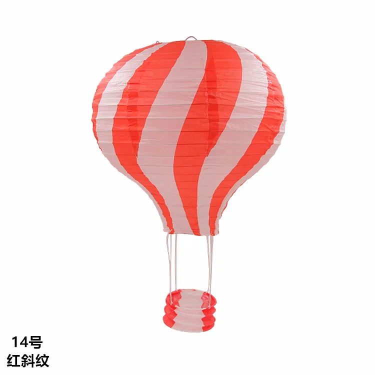 1" 30 см/16" 40 см бумажный фонарь с радужной печатью воздушный шар Свадебный декор Детская спальня подвесной декор для дня рождения - Цвет: red twill