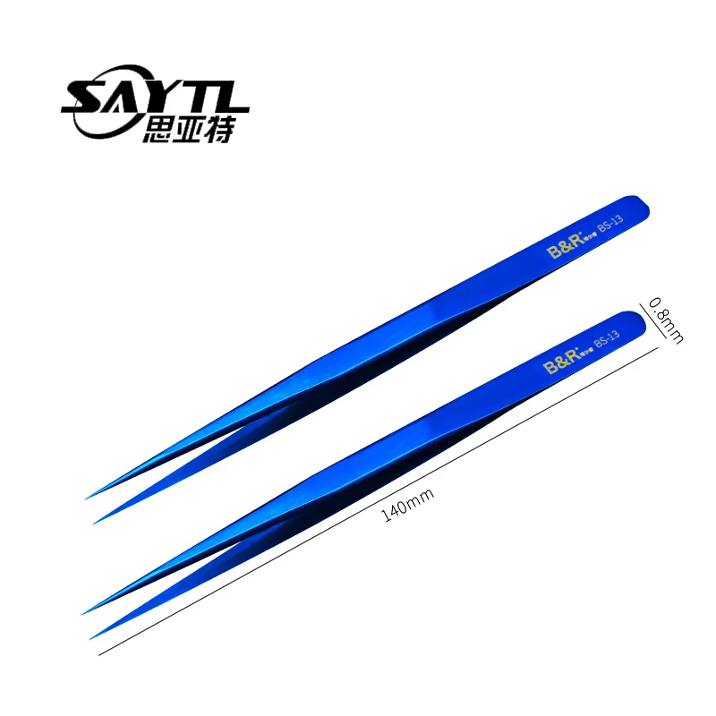 

Tweezers Electronics Industrial Anti-static Straight Tip Precision Stainless Steel Forceps Phone Repair Hand Tools Sets