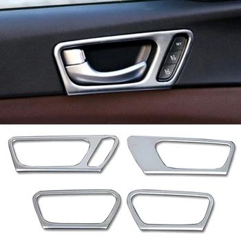 

For Kia Optima K5 2016 2017 High Equipped Model Inner Door Handle Bowl Cover Interior Decoration Trim ABS Chrome 4 Pcs/Set