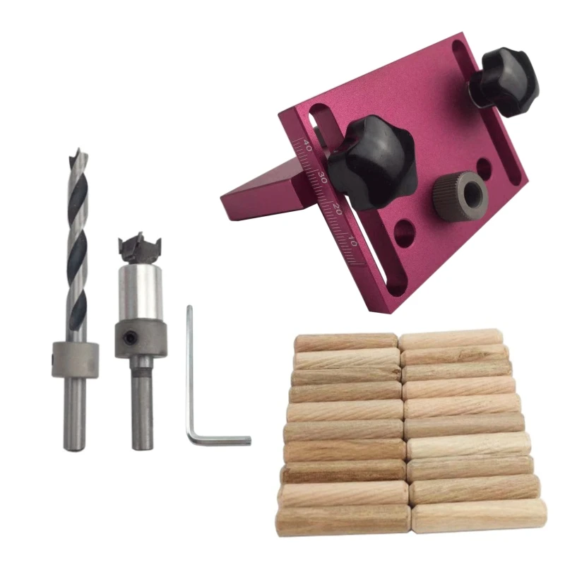 

Woodworking Tool Drilling Locator Tenon Hole Punchers Positioning Dowelling Jig