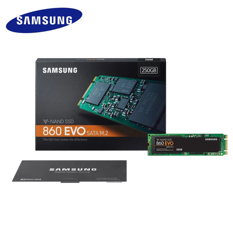 SAMSUNG 250GB 1 ТБ SSD 860 EVO M.2 2280 SATA 500GB Внутренний твердотельный диск жесткий диск HDD M2 MLC PCLe M.2 5 лет гарантии