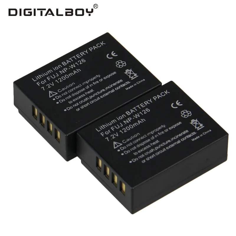 

2PCS NPW126 NP-W126 NP W126 Camera Battery For Fujifilm HS33 HS33 HS35 HS35 HS50 EXR XT1 XE1 XE2 XA1 XM1 XPro1 T1 E1 E2 A1 M1