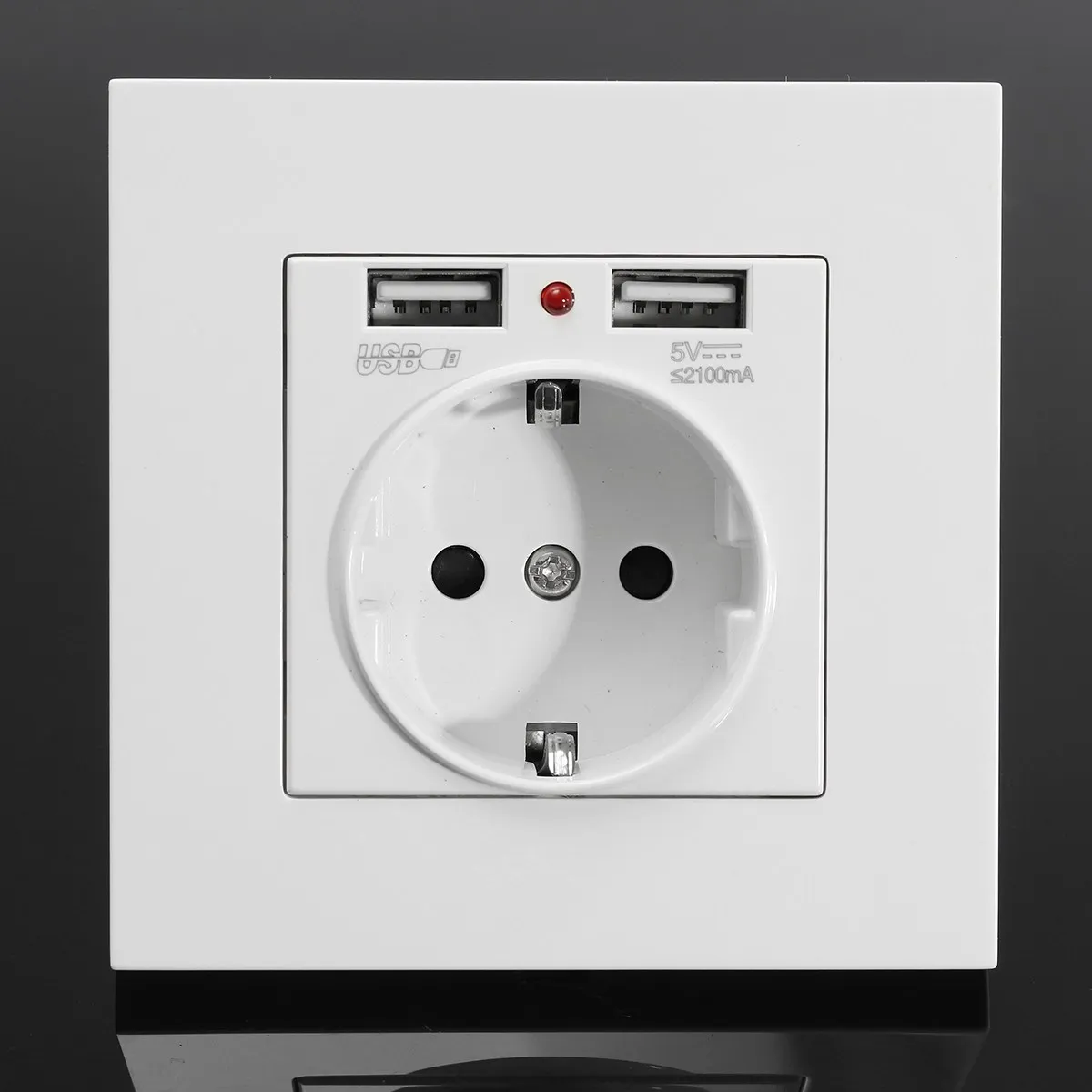 

Excellway 5V Max 2.1A Dual USB Port Wall Charger Adapter EU Plug Socket Power Outlet New