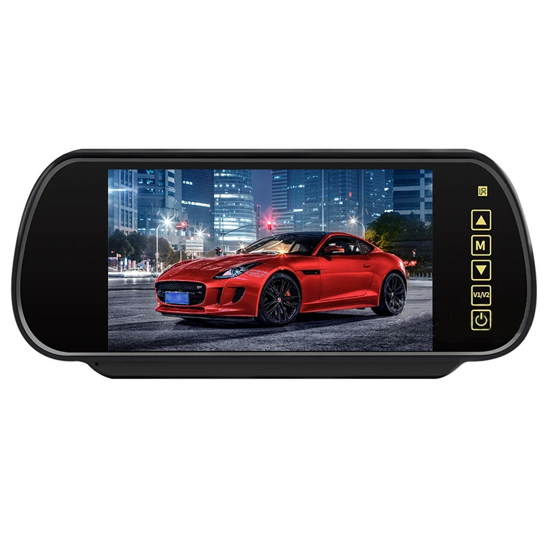 Автомобильный монитор USB TF карты 7 дюймов Bluetooth Камера заднего вида светодиодный ночного видения