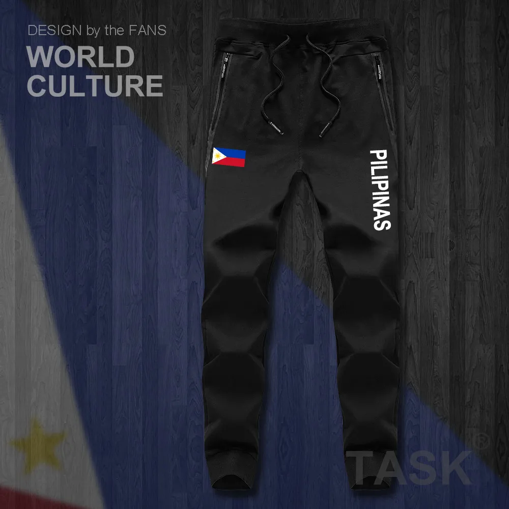 الفلبين Pilipinas PH الفلبين فاي رجل السراويل ركض بذلة sweatpants المسار العرق اللياقة البدنية الصوف التكتيكية عارضة الأمة جديد
