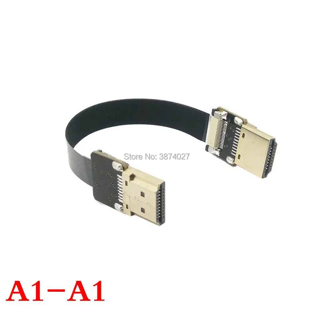 FPV Micro HDMI Mini HDMI 90 градусов адаптер 5 см-100 см FPC плоский HDMI кабель шаг 20pin для мультикоптера аэрофотосъемки