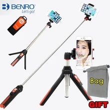 BENRO MK10 Handheld mini Tripod for Phone 3 in 1 Self portrait Monopod Selfie Stick with