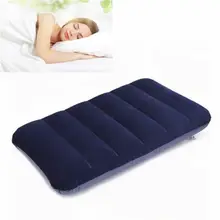 1Pcs Car Travel Air Cushion Rest Square Pillow Blue Inflatable Bed Outdoor Pillows 47x30cm