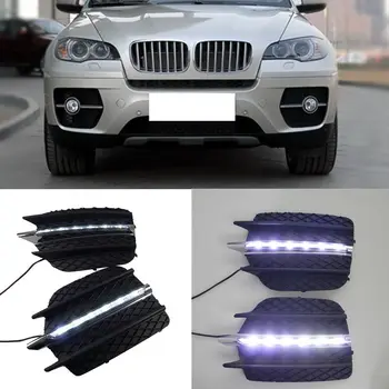 

For BMW X6 E71 2010-2012 2PCS White LED DRL Daytime Running Light Driving lamp