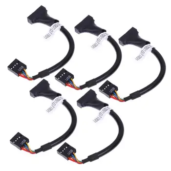 

USB 3.0 20 Pin Male to USB 2.0 9 Pin Motherboard Female Cable