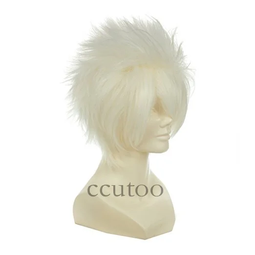 Ccutoo 1" короткие черные белые красные коричневые синие короткие лохматые слоистый Пушистый Синтетические волосы косплей парики Наруто Саске