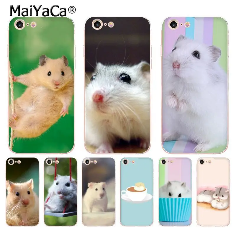 

MaiYaCa lovely Hamster animal soft tpu phone case cover for Apple iPhone 8 7 6 6S Plus X xs max xr 5 5S SE 5C 4 4S Cases