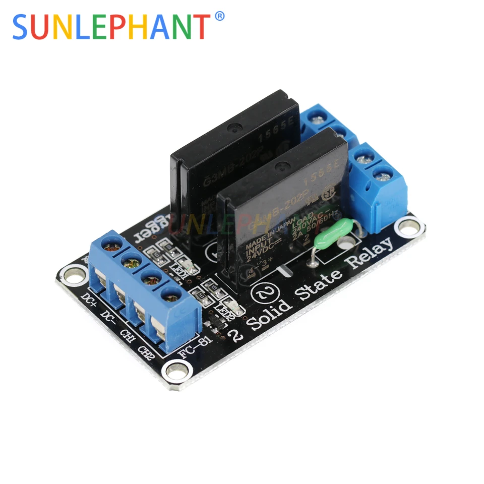 5V 4 Channel SSR Solid-State Relay Low Level Trigger With Fuse Stable 240V 2A