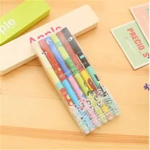 Корейская версия мультяшная ручка свежий и прекрасный ветер гелевая ручка набор креативные фломастеры 6 комплектов