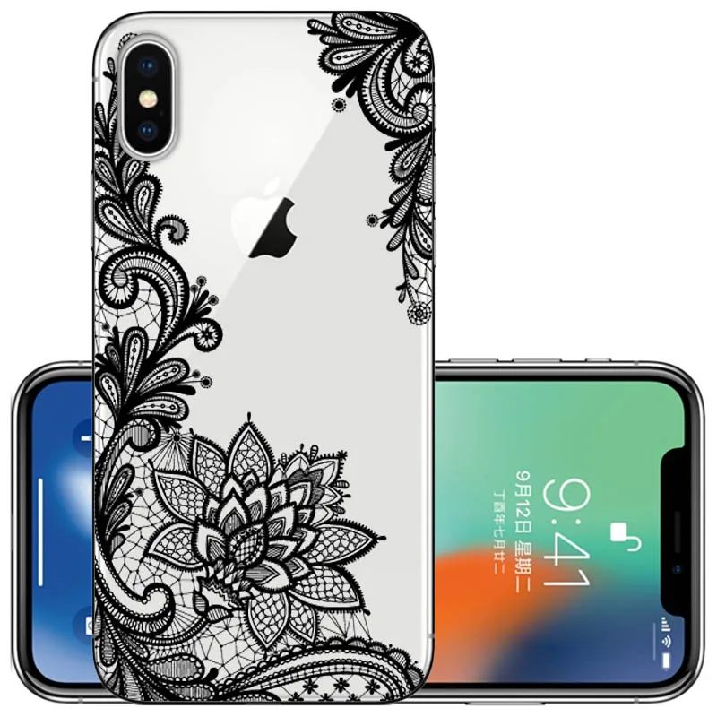 CaseRiver для iPhone 5S SE 5 6 7 8 с УФ принтом милый мягкий силиконовый чехол из ТПУ Plus X