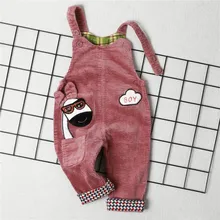 Новая одежда для маленьких мальчиков модные весенние комбинезоны для малышей детская одежда милые вельветовые штаны на подтяжках Детский комбинезон