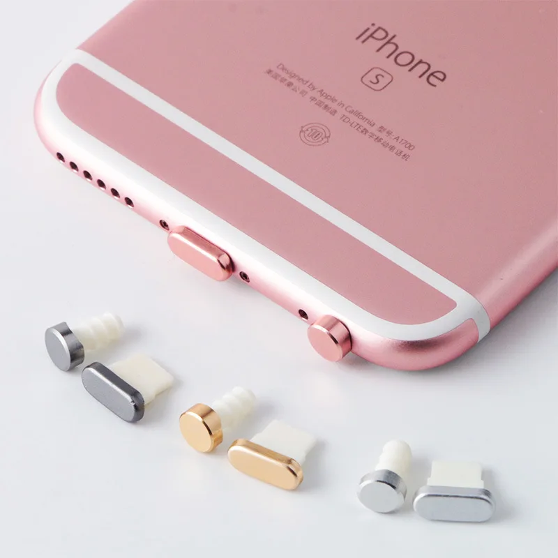 

Metal Alloy Earphone Jack Plug Anti Dustproof Dust Plug Ear Earphone Cap for iPhone 5 5S SE 6 6S 7 Plus cell Phone Headphone
