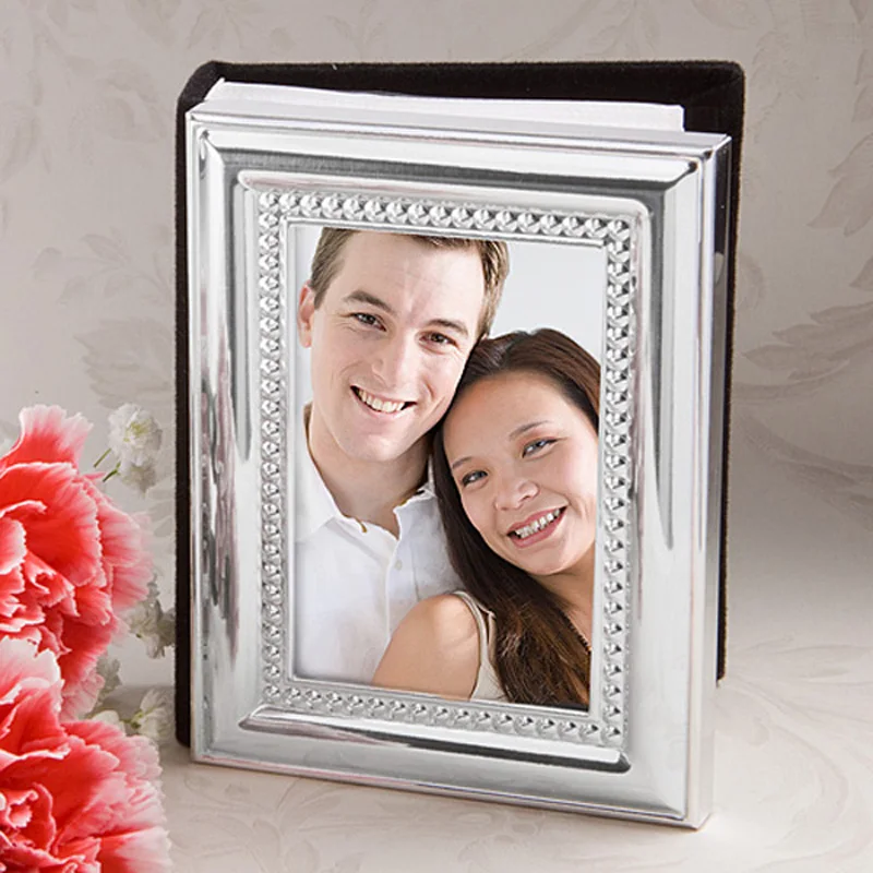 12 pcs/lot wedding favors of Silver metal frame design photo album