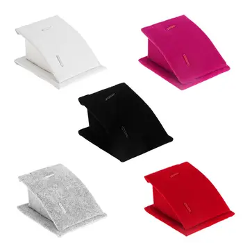 

Jewelry Holder Necklace Pendant Display Showcase Fleece Velvet Base Boutique Rack Organizer Soft Mount Stand Accessories Gifts 5