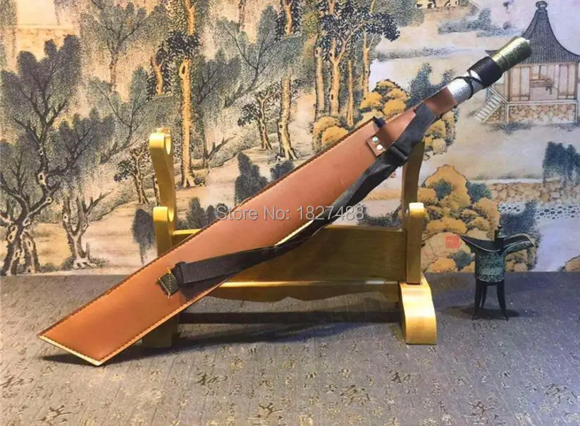 Battle Ready Full Tang KungFu Broadsword Sword Wushu Da DAO High Manganese Steel Blade Sharp outdoors Hunting Knife