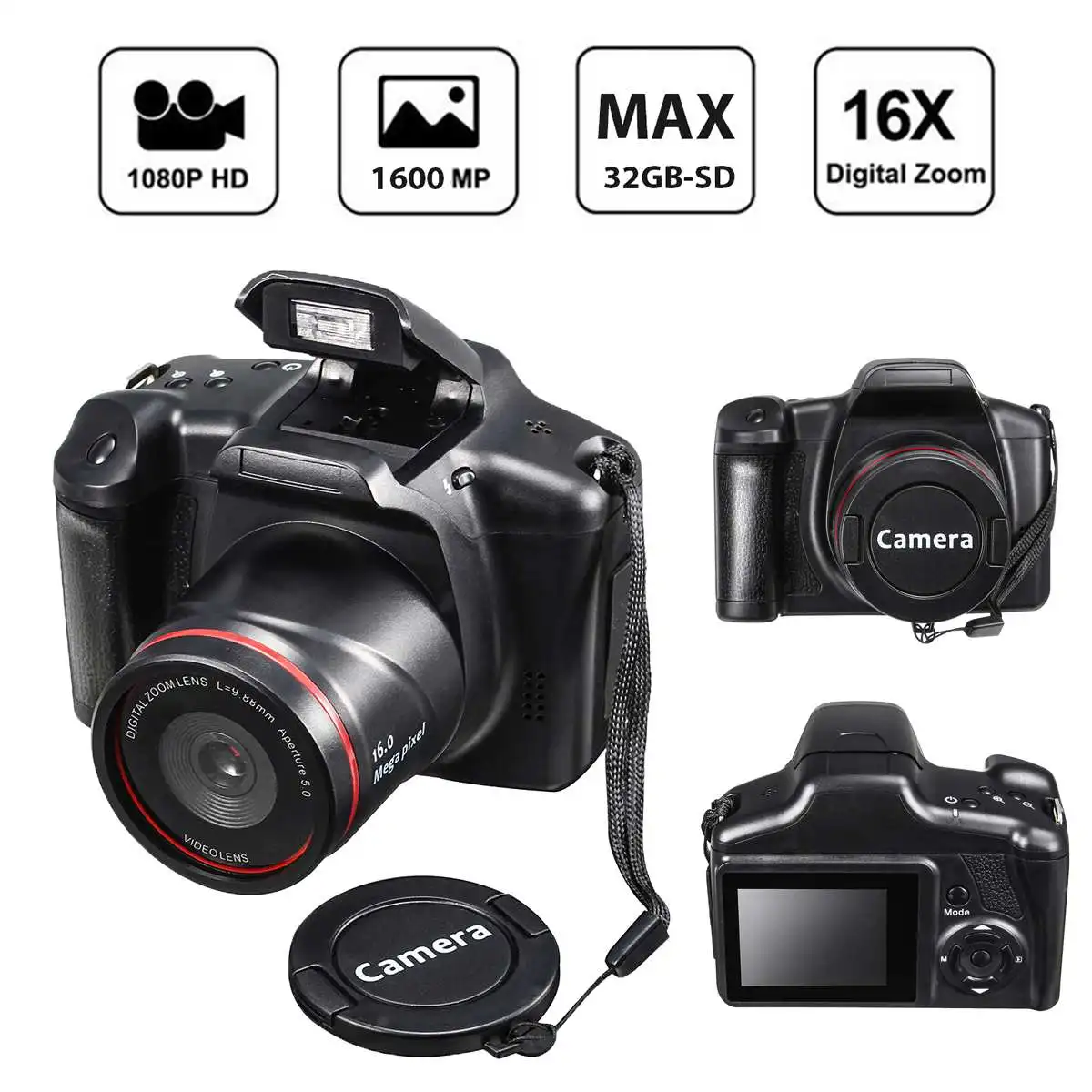 

720P 16X ZOOM New Digital Camera Convenient Handheld DVR Wedding Record DV Flash Lamp Recorder