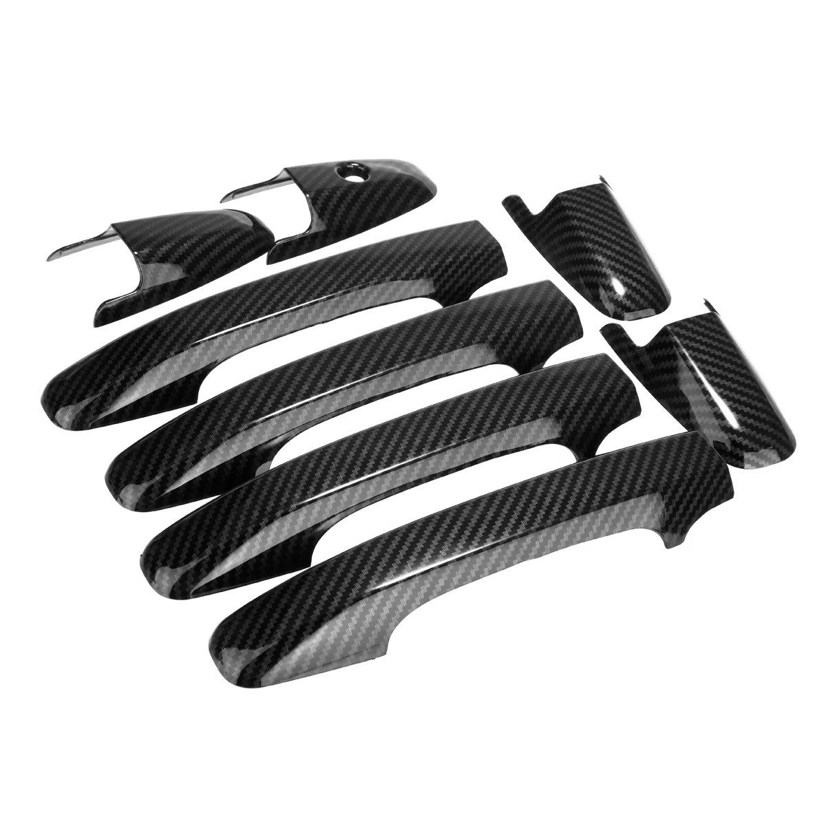 Mayitr 4pcs Carbon Fiber Style Car Side Door Handle Frame Cover Trim for Honda Civic 2006-2011 Car Stickers
