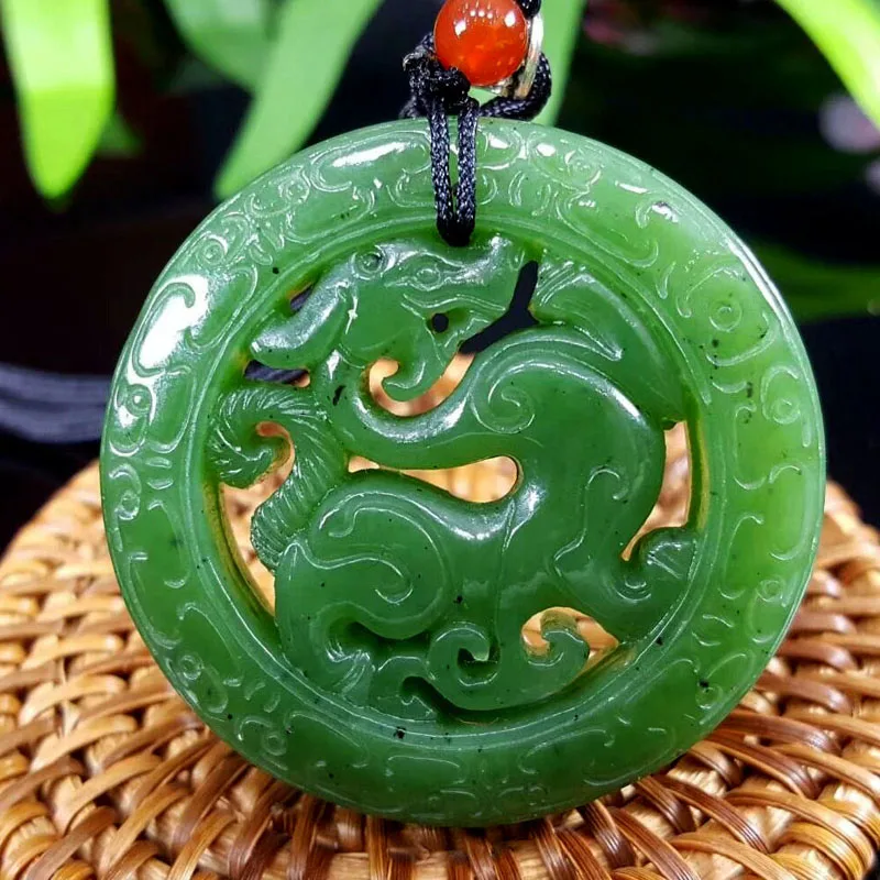 Натуральный Хотан jade Jasper кулон Дракон PIXIU кулон Zumulv jade кулон Китай QINGYU Ожерелье Подвески хорошее ювелирное изделие