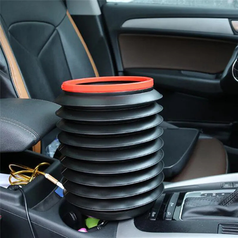 

Multifunction 4L Black Car Accessories Window Cleaning Bucket Folding Collapsible Fishing Water Pail Storage Box Trash Container