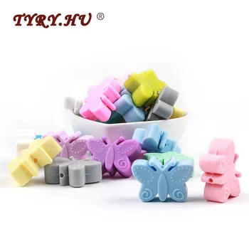 

TYRY.HU 10pc Baby Silicone Teething Beads For DIY Food Grade Silicone Toy Necklace Pacifier chain BPA Free Cartoon silicone bead