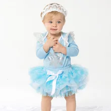; хлопковые боди для новорожденных; Комбинезоны и кружевные нарядные платья и корона; модные вечерние комплекты одежды для девочек из 3 предметов