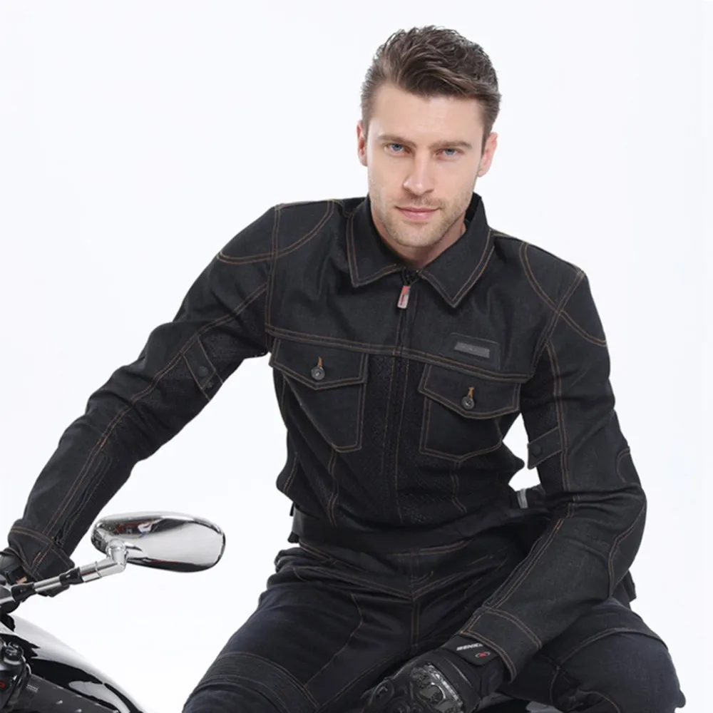BENKIA JC34 джинсовая мотоциклетная мужская куртка Байкер Мото Bicicleta Одежда для