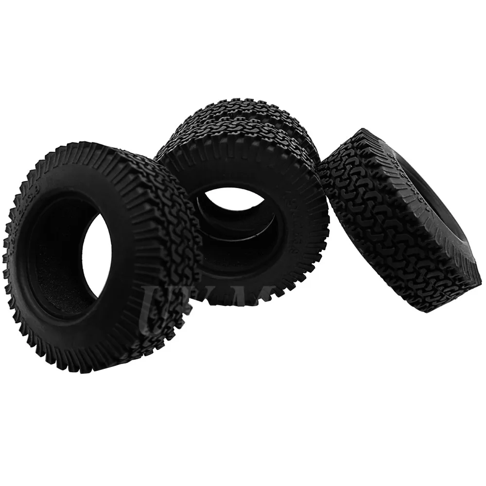 4Pcs RC 1:10 Crawler Beadlock Wheels Tire 1.9 Inch Wheel Rim Tire 98mm Wheel Tyre For RC Car Tamiya Truck F350 RC4WD Axial SCX10