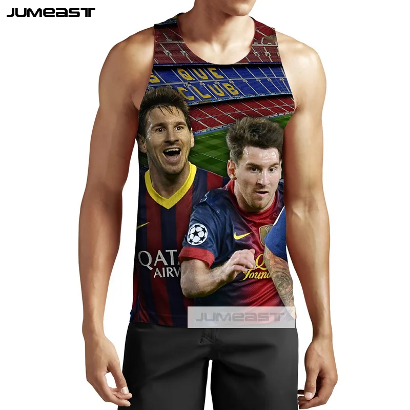 Jumeast бренд моды 3d печатных Lionel Messi мужские/женские топы супер Футбол Звезда Унисекс Без Рукавов Рубашка гусарский жилет - Цвет: 10