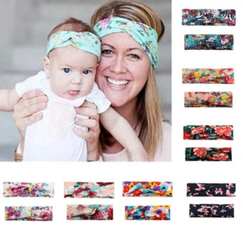 

Fashion Parent-Child Bow Headband Mom+baby Hair Band Girl Head Headwear 2pcs
