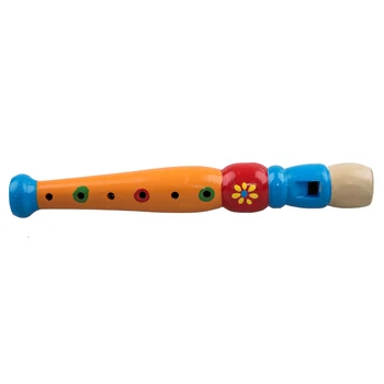 

1x Wooden Flute Toy Kids Music Educational Toy--Random Color