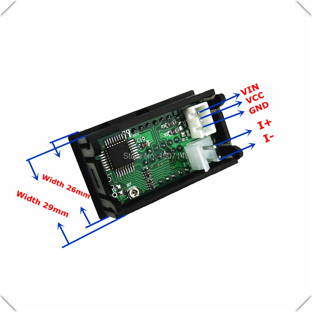 DC100V/100A Двойной Цифровой Желтый Красный светодиод Дисплей ток вольтметр Амперметр мультиметр Панель тестер Вольт Ампер Калибр с 100A шунта