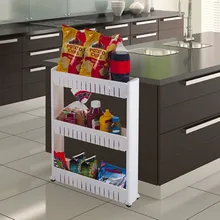 Multipurpose Multi-layer Movable Shelf Unit Storage Baskets Shelving refrigerator side Storage Rack Kitchen holder Organizer