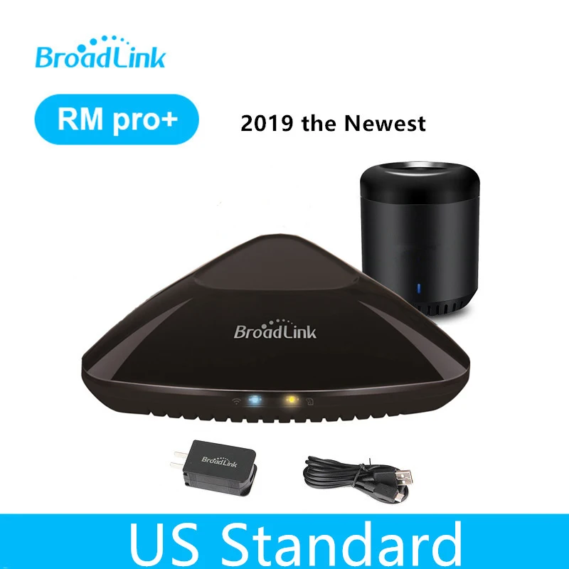 Broadlink RM Pro+ wifi+ IR+ RF RM Mini 3 Пульт дистанционного управления умный дом переключатель автоматизации для IOS Android телефон - Цвет: USProPlus   RMmini3