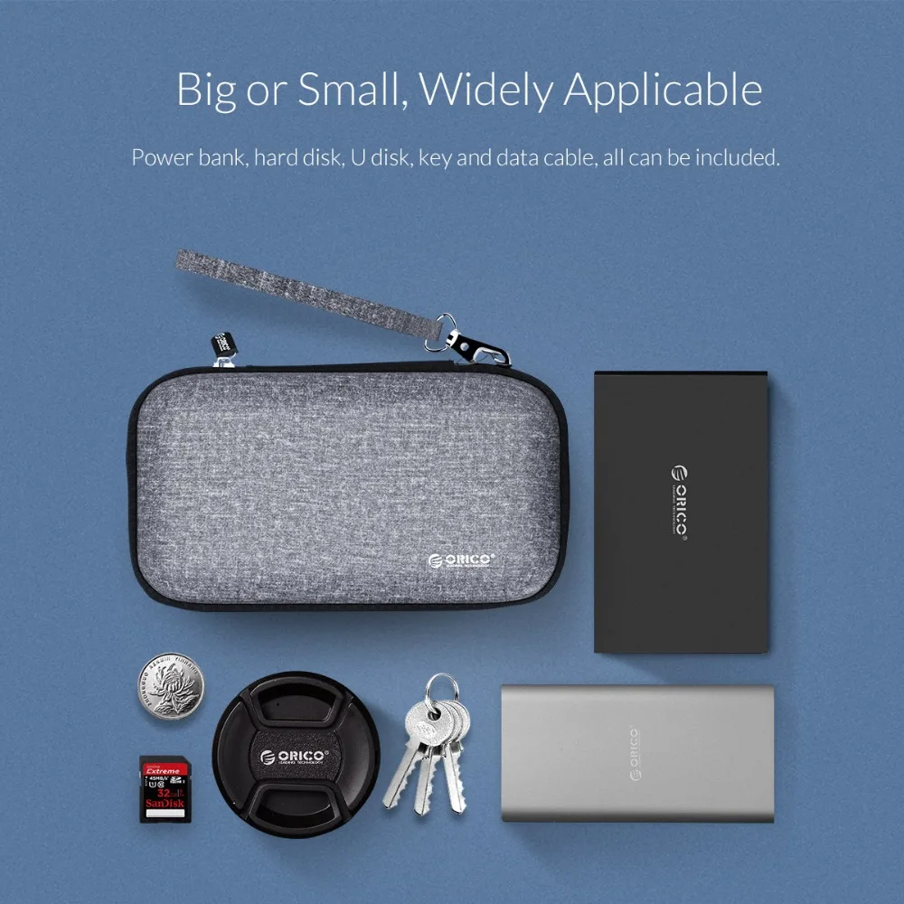Portable Hard Drive Bag For External HDD Power Bank Storage USB Hard Drive Disk Cable Earphone