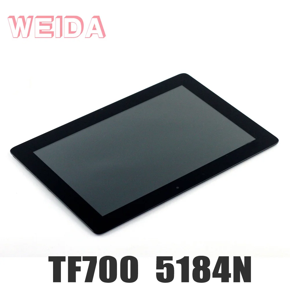

WEIDA LCD 10.1" For Asus Transformer Pad TF700 LCD Display Touch Screen Assembly Frame TF700 V0.1 5184N REV:3 HV101WU1-1E0