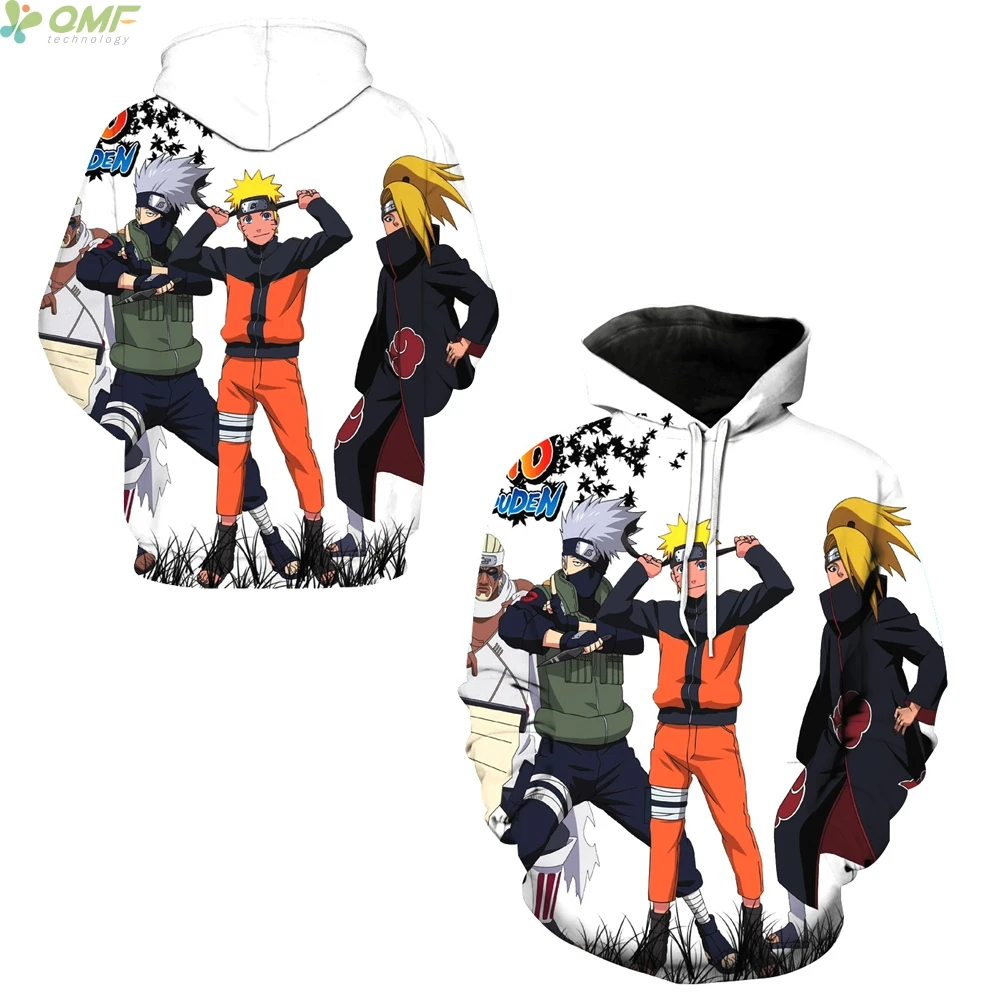 Anak Naruto Naruto Uzumaki Digital Print Hooded Hoodies Kasual
