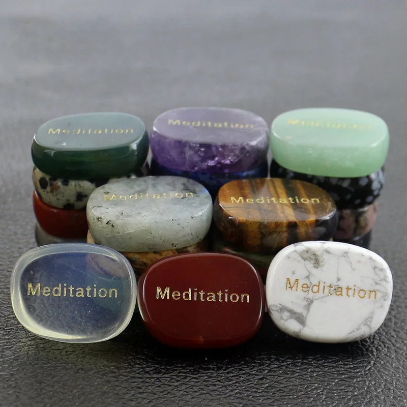 

Natural crystal quartz carving letter reiki slice of furnishing articles Meditation Meditation precept of reiki keep place adorn