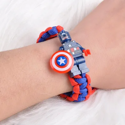 Disney Anime Toy Story 4 Marvel Buzz Lightyear Bracelet Building Blocks Action Figure Toy Woody Spiderman Bracelet Kid Gift Toys - Цвет: 08